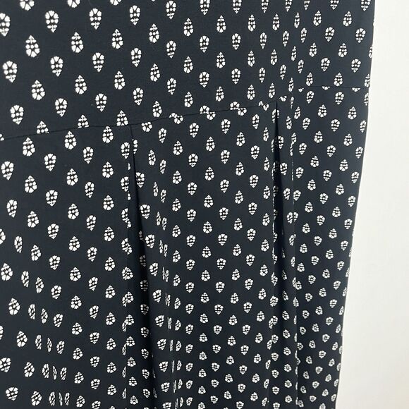 J Jill Wearever Floral Knit Dress Black Womens M Sleeveless Shift Boho - Picture 7 of 7